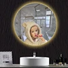 50/60/70/80CM Round Smart Makeup LED Bathroom Mirror 3 Color Adjustable BackLight With Decorative Mirrorg For Hotel Bedroom ► Photo 2/6