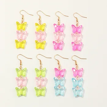 

Fashion Candy Color Butterfly Earrings Sweet Jewelry Girls Wholesale