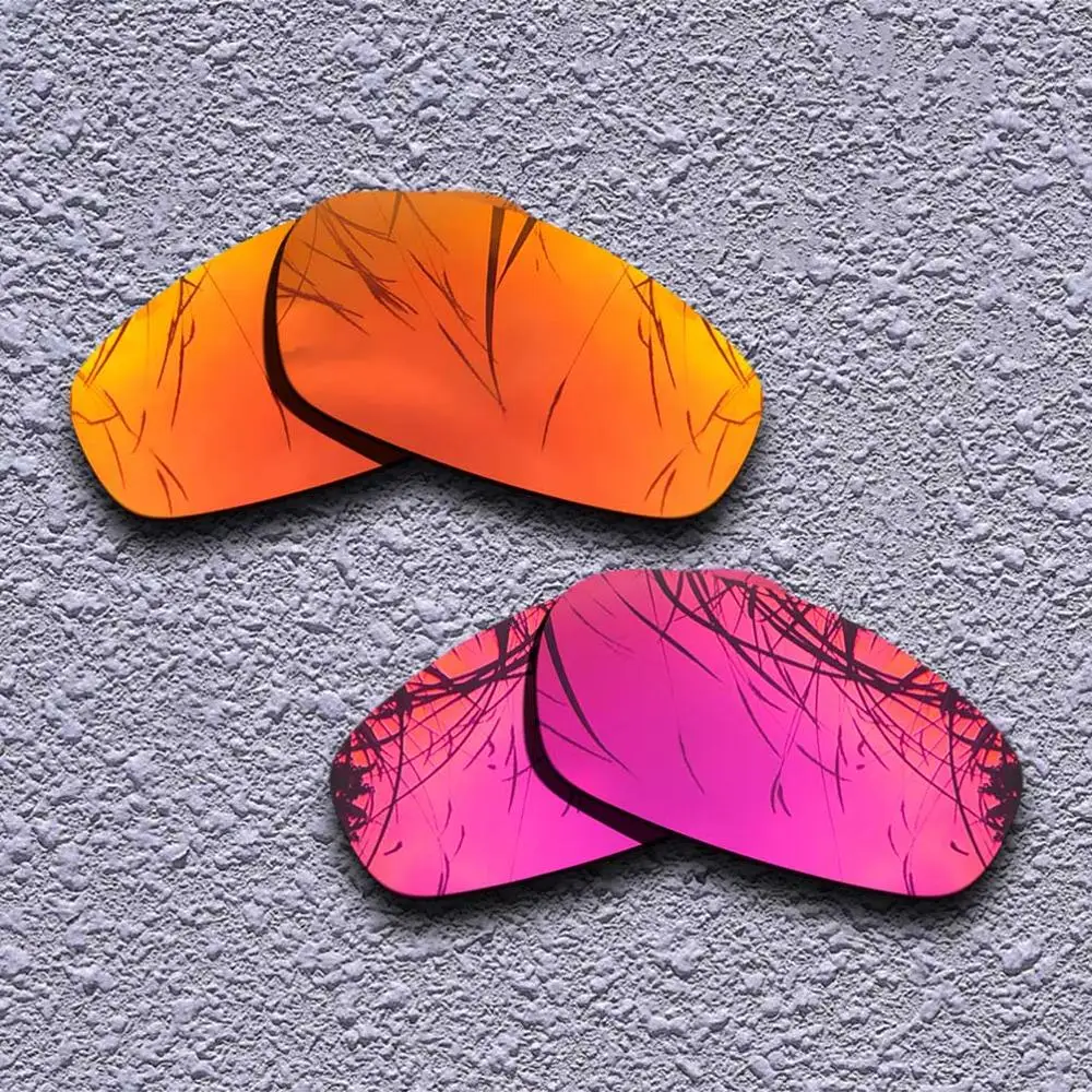 Fire Red-Red 2 пары Поляризованные замена линз для Oakley Разделение солнечные очки к куртке-несколько вариантов - Цвет линз: Fire Red-Red