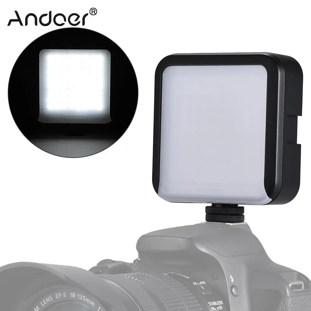 Andoer 64 светодиодный светильник для камеры и видео, светильник для фотостудии для Canon Nikon sony A7 DSLR, светильник для камеры, светильник для фотосъемки, новинка