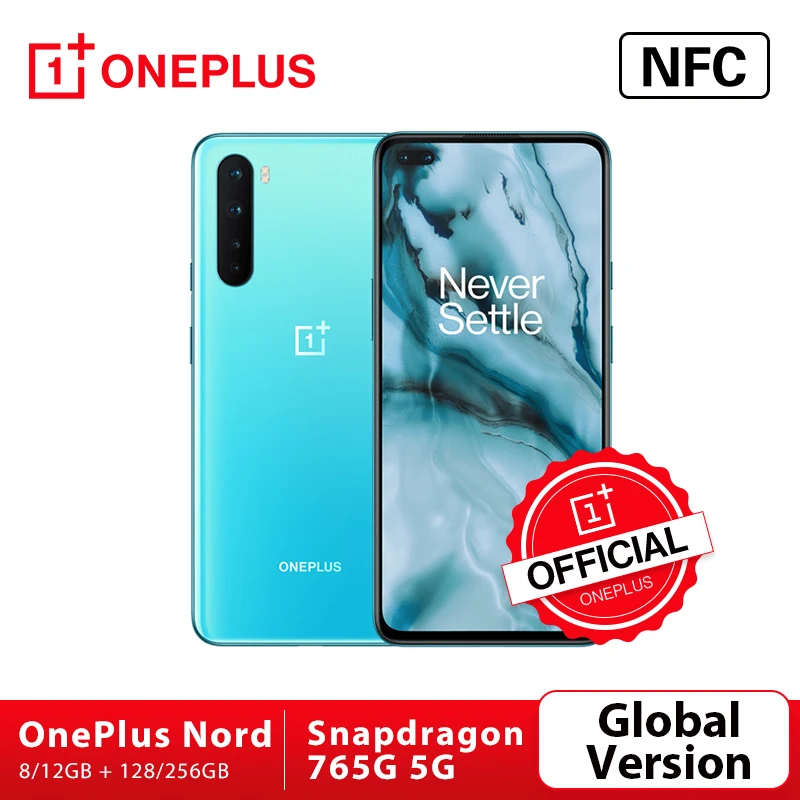 Оригинальная глобальная версия OnePlus Nord 5G Official Store Snapdragon 76 смартфон 8 ГБ 128 6 44 'ྖ