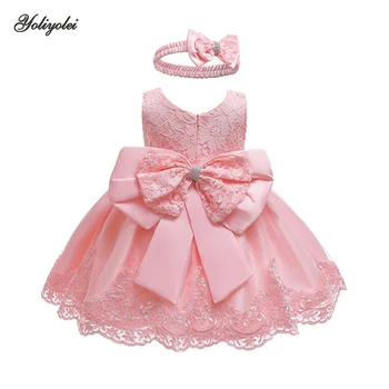 

Yoliyolei Baby Girl Clothes Vestidos Infantil Girls Princess Dress Infant Cute Birthday Baptism Party Newborn Kids Wedding Dress