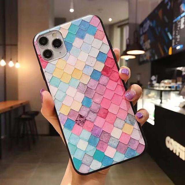 Emboss Floral flower phone case For iphone 12 Mini 13 11 Pro max XS MAX XR XS X 6 7 8 plus Soft Silicone phone back cover