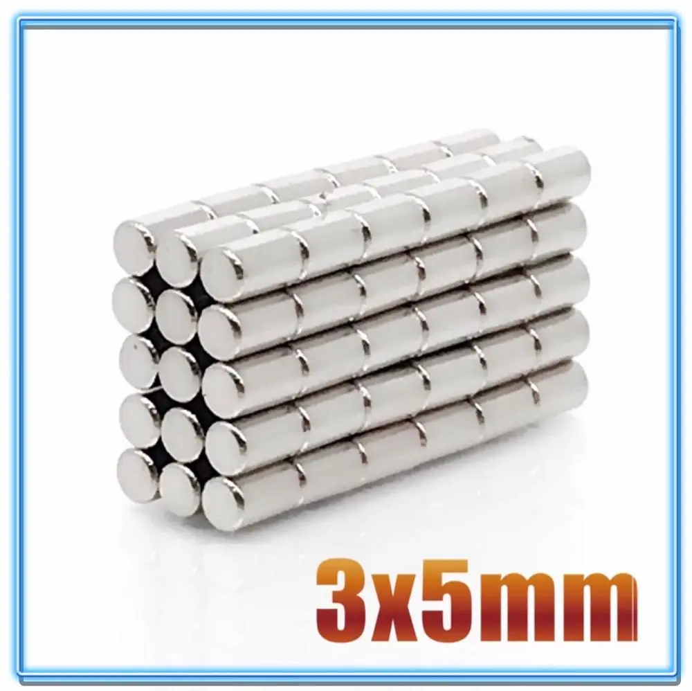 Neodymium Round Magnets N35 3x1 3x1.5 3x2 3x4 3x5 3x10 mm 100Pcs