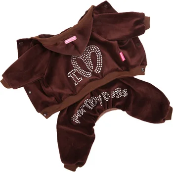 

FOR MY DOGS FOR MY DOGS costume for dogs crystals FMD brown velor 97SS-2014 Br