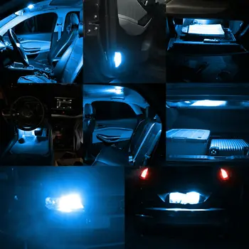 

6SMD Bulb W5W LED Car License Plate Lamp 3030 Chips 2W ​10pcs Interior