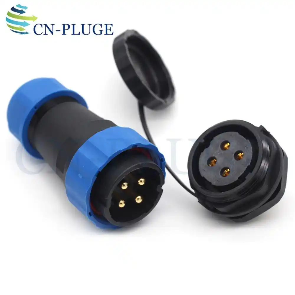 Sp28 4 Pin Aviation Wasserdichte Kabel Anschluss Outdoor Staub Proof Stecker Stecker Buchse 28mm Panel Mount Ip68 Steckverbinder Aliexpress