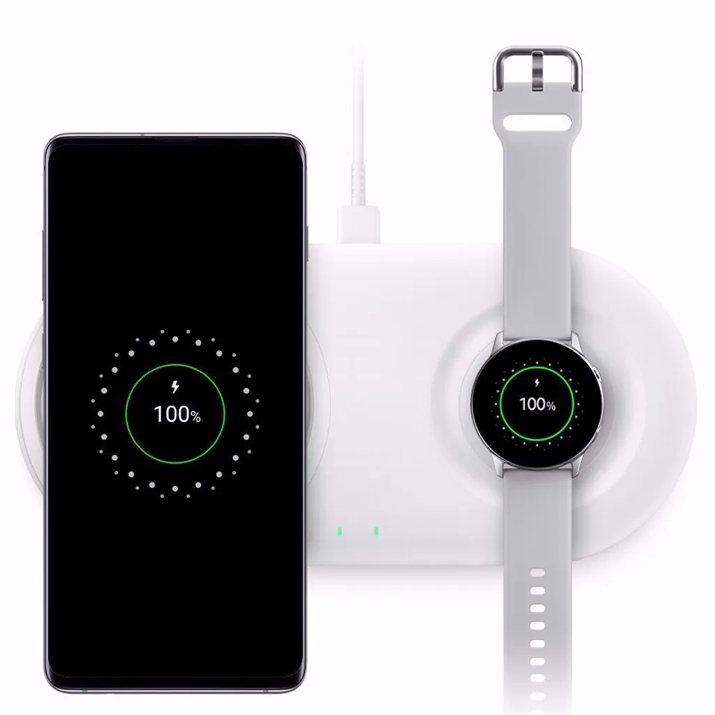 USB быстрое зарядное устройство беспроводной 2 в 1 Pad для Sams ung Galaxy S10/S10+ для samsung S2/S3 часы стенд беспроводной Charging-L1018