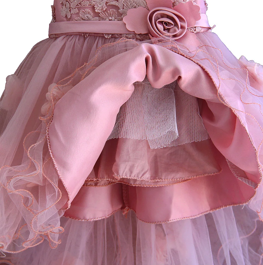 Винтажные платья для девочек, детская праздничная одежда для церемоний, свадебное платье принцессы для маленьких девочек, платье на день рождения, крестины с цветами