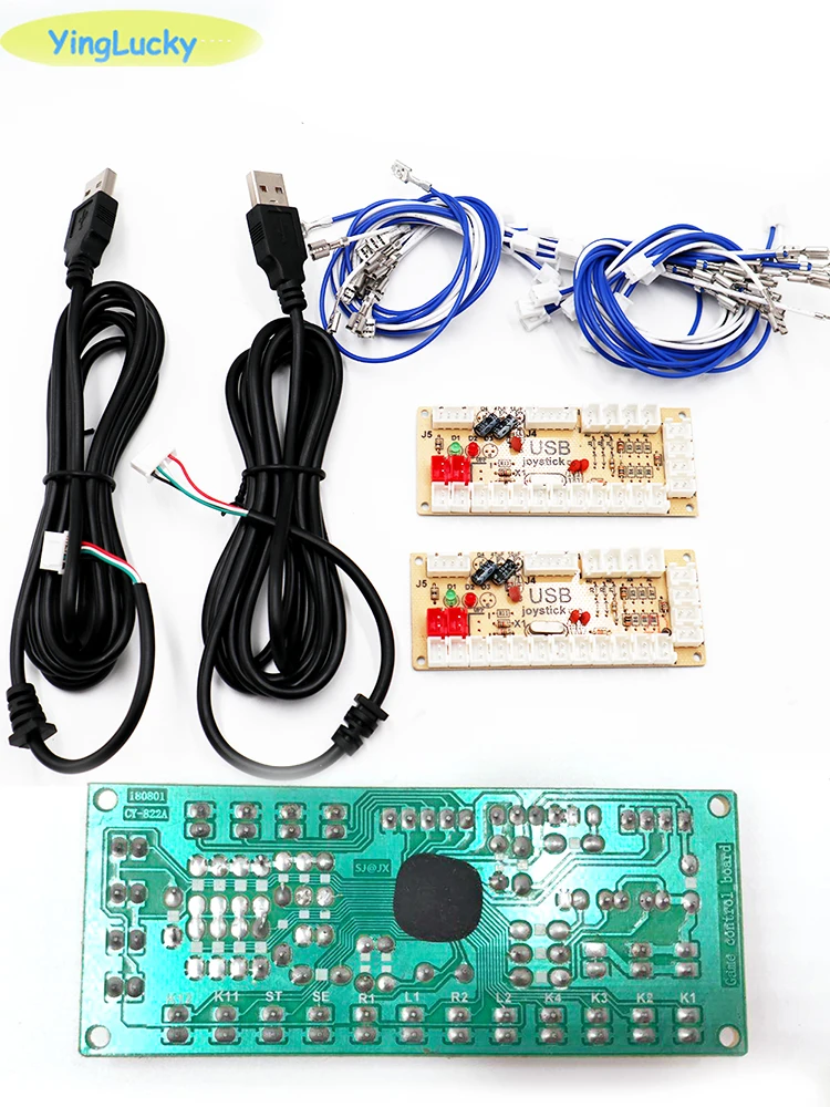 2人用アーケードコントローラー,diyキット,ボタン