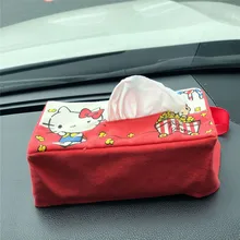 Милые маленькие животные тканевые коробки держатель эластичные ленты на заднее сиденье подвесной тканевый чехол для автомобиля и домашнего использования украшение автомобиля