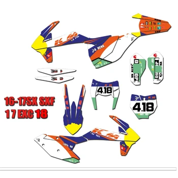 

Motorcycle Team Graphic & Backgrounds Decal Stiker Kits for KTM EXC EXCF XCW 2017 2018 2019 SX SXF XC XCF 2016 2017 2018
