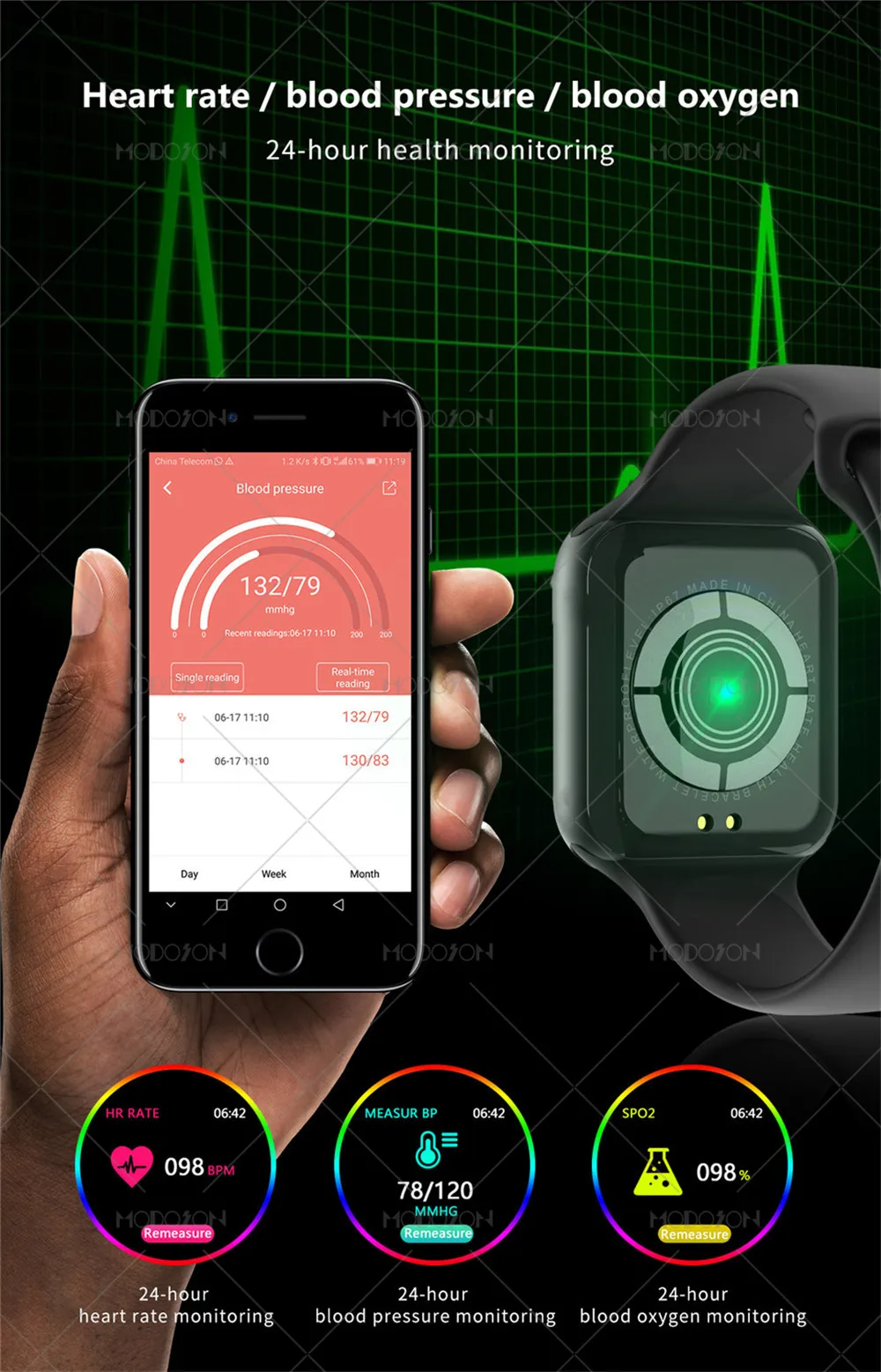 MODOSON Смарт-часы iwo 11 Lite Series 5 4 пульсометр кровяное давление фитнес-часы SmartWatch iwo 12 11 для Apple iphone Android