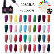 40 шт./компл. Одежда высшего качества лак для ногтей Набор для ногтей все для маникюра, Длительное Действие, комплект гель-лаков для ногтей Soak off Гель Лаки Профессиональный гель для ногтей