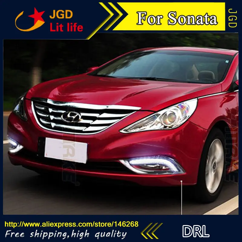Бесплатная доставка! 12V 6000k светодиодный дневный ходовой светильник DRL для Hyundai