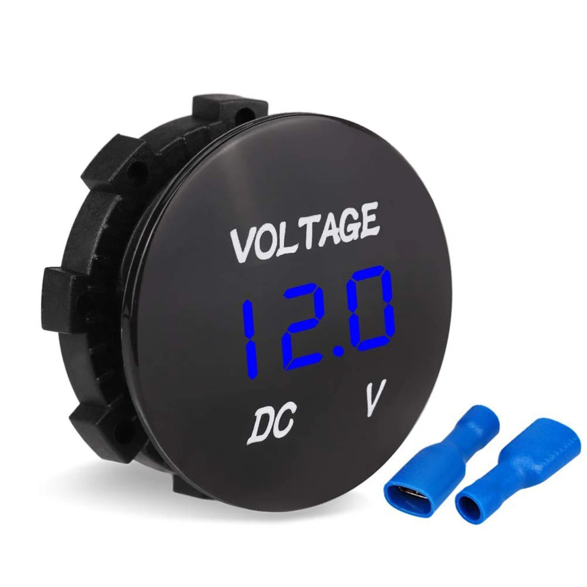 Синий ПК материал DC светодиодный цифровой Voltmeter10-30V измеритель напряжения авто мобильный измеритель напряжения 12-24 В красный зеленый синий - Цвет: Синий