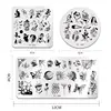 PICT YOU Halloween Nail Stamping Plates Snowflake Festival Pattern Nail Art Image Plates Stainless Steel Nail Art Plate Stencil 6