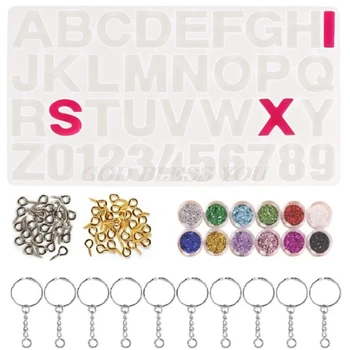 

1 Set Crystal Epoxy Resin Mold Alphabet Letter Number Pendants Casting Silicone Mould DIY Crafts Jewelry Making Tools