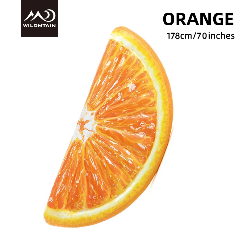 orange Надувной морской матрас 185 см/7", надувное кольцо-ананас, арбуз, пицца, Пончик, надувная кровать для взрослых - Цвет: orange