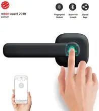 Smart Fingerprint Door Lock Bluetooth APP Unlock Keyless Entry Lock Works with iOS Android System newest smart keyless fingerprint lock app button password unlock waterproof anti theft padlock door lock for android ios system