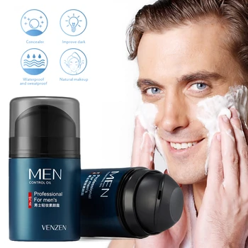 

Fanzhen Men's Face Base Primer Makeup Liquid Matte Make Up Oil-control Facial Cream Brighten Foundation Primer Cosmetic TSLM1