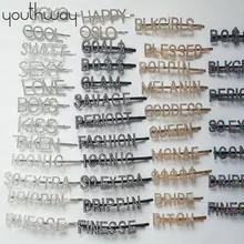 Персонализированные заколки для волос и зажимы золотые, черные, серебряные, золотые заколки для волос с буквенным принтом, блестящие стразы с кристаллами