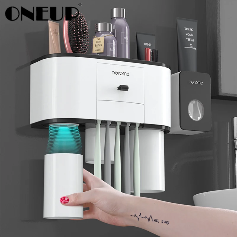 ONEUP настенный держатель для зубной щетки Автоматический Диспенсер пасты Зубная