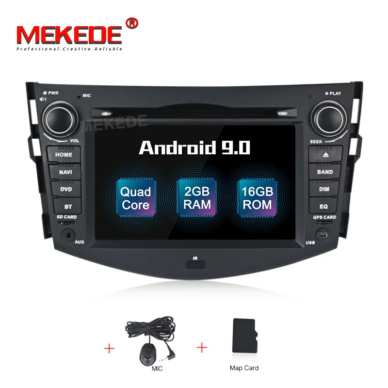 MEKEDE HD 2G+ 16G Android 9,0 AV выход автомобильный dvd-плеер для Toyota RAV4 2007 2008 2009 2010 2011 gps плеер навигационное радио - Цвет: CAR DVD