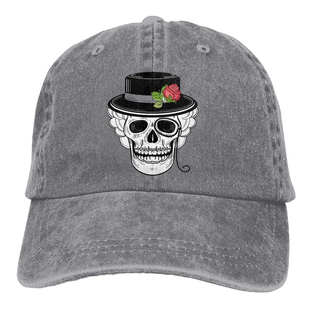 Череп Роза шляпа от солнца водителя грузовика простой и прекрасный шляпа унисекс регулируемые бейсболки папа шляпа