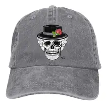 Череп Роза шляпа от солнца водителя грузовика простой и прекрасный шляпа унисекс регулируемые бейсболки папа шляпа