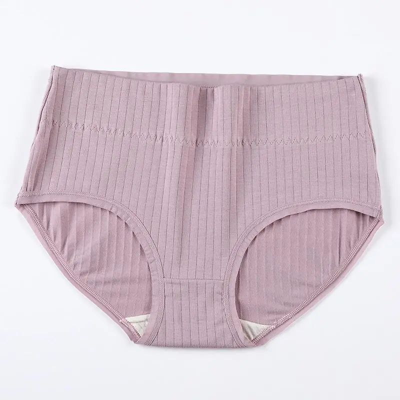 Violet M-4XL большой Размеры кружевные трусики с открытой промежностью Высокая Талия; хлопковые трусы; мягкое дышащее нижнее белье натурального шелка с заниженным шаговым швом антибактериальные нижнее белье - Цвет: Violet
