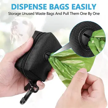 Pet Dog Poop Bag Holder Leash Attachment Adjustable Mini Travel Garbage Bag Dogs Waste Poop Bags Dispenser Pet Cleaning Tools 2