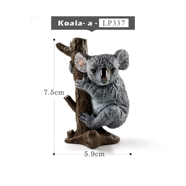 Koala Wolf Deer Leopard Alpaca Antelope Monkey animal model figurines home decor miniature fairy garden decoration accessories Koala -a