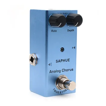 

HOT-SAPHUE Electric Guitar Analog Chorus Pedal Rate/Depth Knob Effect Pedal Mini Single Type DC 9V True Bypass
