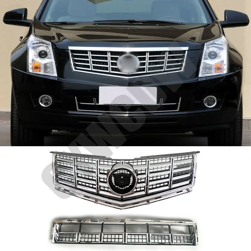Модификация автомобиля автомобильные аксессуары 2 шт. для Cadillac SRX 2013- хромированный передний бампер автомобильный центр решетки решетка