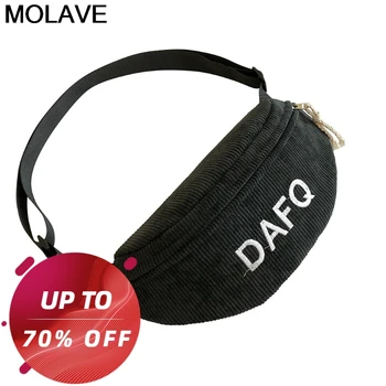 

Molave fanny pack women corduroy multi-function pure package zipper waist chest bag travel bag carteras mujer de hombro y bolsos