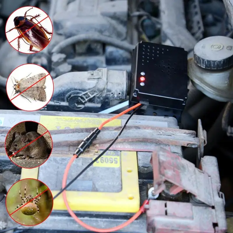 

Car Rat Repellent Vehicle Rat Mice Repeller Animal Pest Control Electronic Rodent Repellent for Automobiles Tools