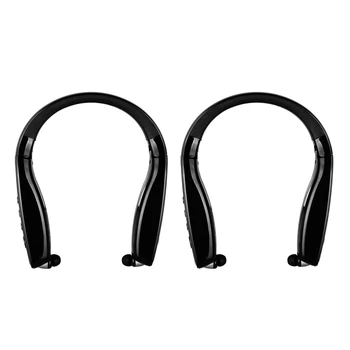 

2PCS Abbree AR-669 UHF 400-470MHz 0.5W 99CH Neckband Walkie Talkie Bluetooth Headset Earphone for Two Way Radio and phone