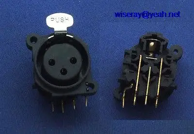DHL/EMS 100 шт. замок XLR Женский Шасси 3Pin разъем панели для микрофона Guitar-A7