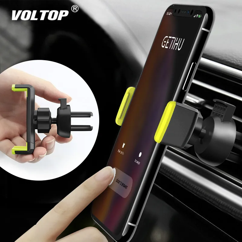 

Car Phone Holder for IPhone X XS Max 8 7 6 Samsung 360 Degree Support Mobile Air Vent Mount Car Holder Phone Stand In Car