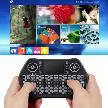 

Backlit 2.4GHz Wireless Keyboard Touchpad Mouse Handheld Remote Control