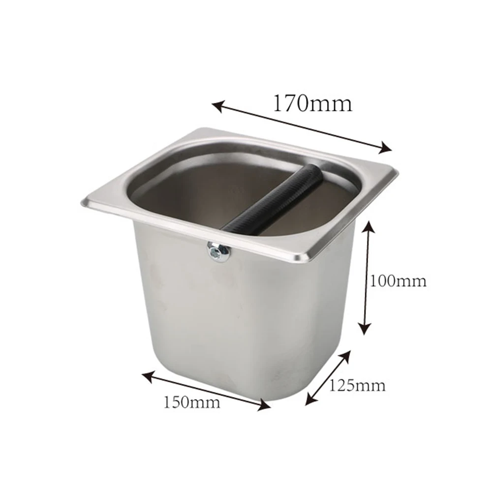 HOOMIN Espresso Knock Box практичная противоскользящая коробка для кофе кухонный инструмент прочные кофейные принадлежности из нержавеющей стали два размера - Цвет: Small Size