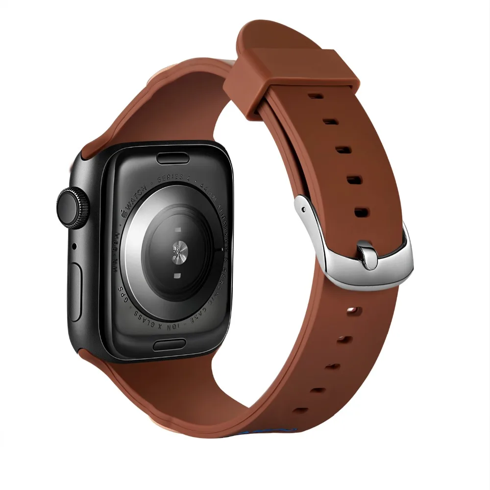 Мягкий силиконовый ремень для наручных часов Apple watch 4, версия 1, 2, 3, ремешок полосы 44 мм, 42 мм, 38 мм, 40 мм заменить браслет для наручных часов iwatch, 4, версия 1, 2, 3, ремешок
