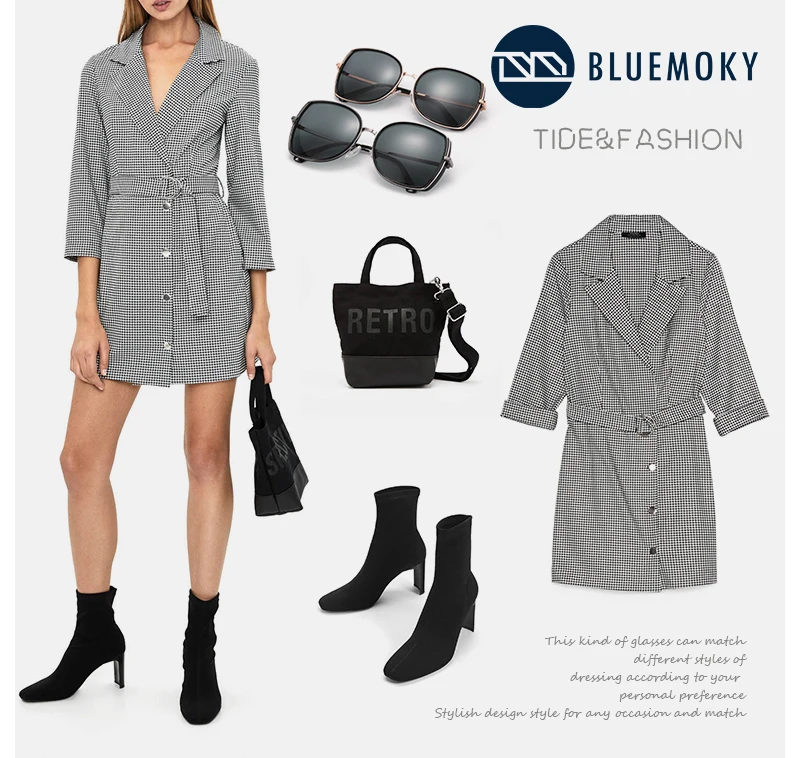 BLUEMOKY, женские поляризованные солнцезащитные очки, ультралегкие, CR39, UV400, для вождения, солнцезащитные очки, Ретро стиль, брендовые, дизайнерские, негабаритные, солнцезащитные очки