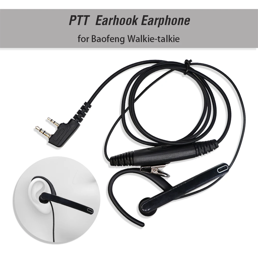 Новый иди и болтай Walkie Talkie “иди ухо стержень наушники 2 Pin PTT уха Бар динамик