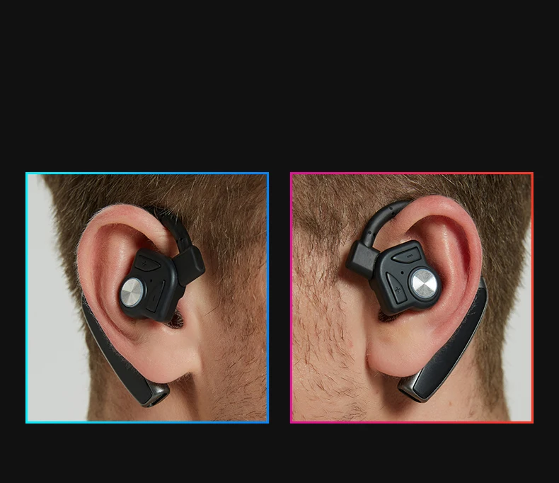 B1 Bluetooth наушники с шумоподавлением, ушной крючок, гарнитура, Bluetooth, беспроводные наушники 270 мАч, запасная батарея, регулятор громкости