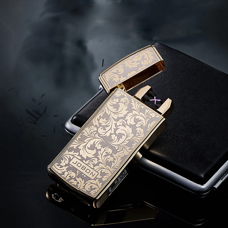 

Electronic Cigarette Lighter Dual Arc Electric USB Lighter Rechargeable Cross Ligthers Metal Smoking Windproof Lighters