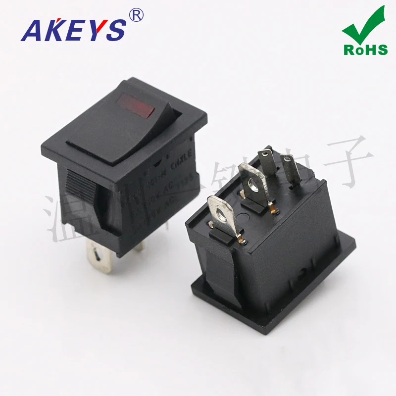 

5pcs Rocker switch 4 feet 2 gears with lights Boat switch Opening 21*15 Cat eye switch Car modification switch