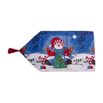 

New Christmas Table Cover Cloth Festive Decor Creative Christmas Tablecloth Table Flag Desktop Decoration