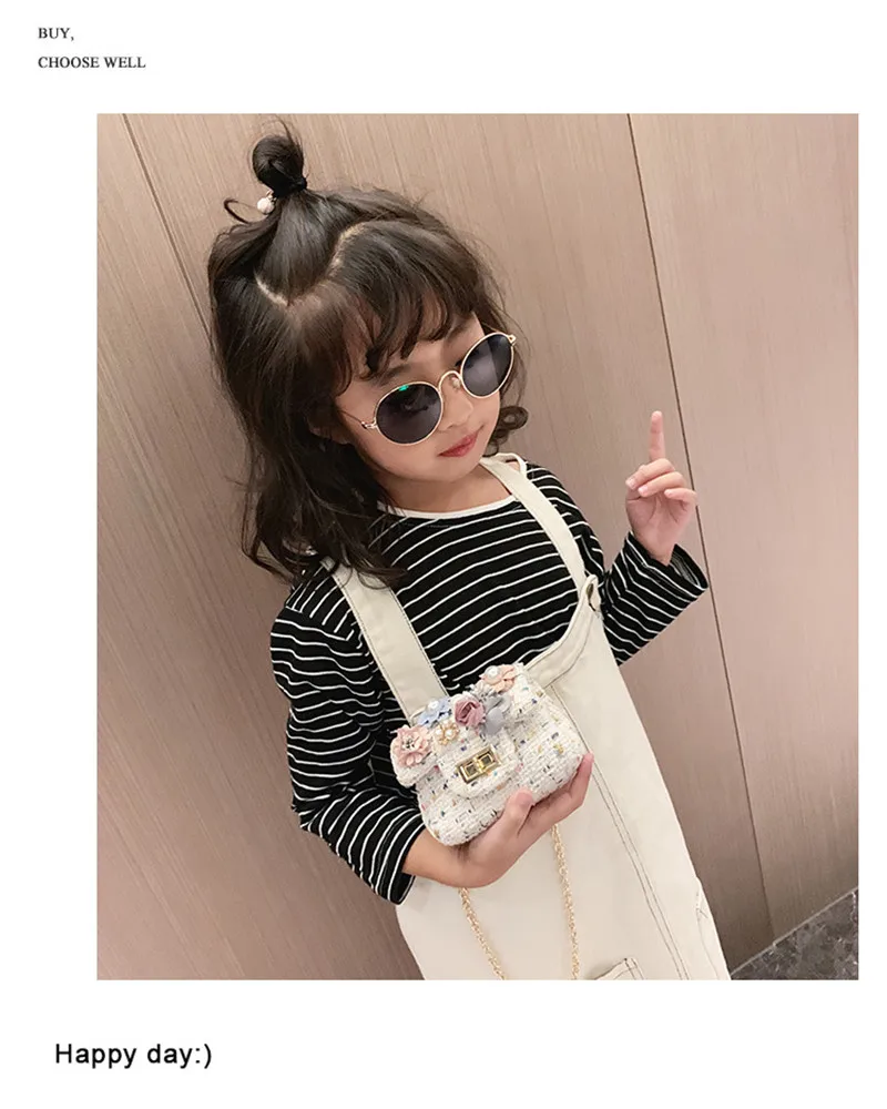 Chic Style Fashion Casual Wild Temperament Children's Shoulder Bag Cute Pearl Accessories Princess Bag Girls Messenger Bag